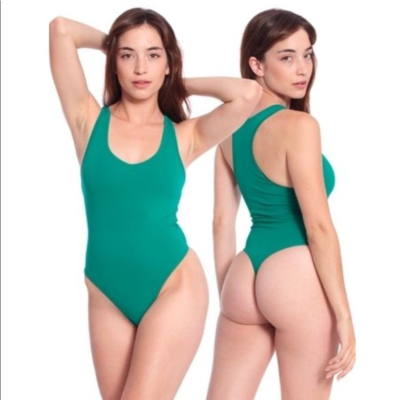 NWT American Apparel Polka Dot Tank Thong Bodysuit - Picture 4 of 4